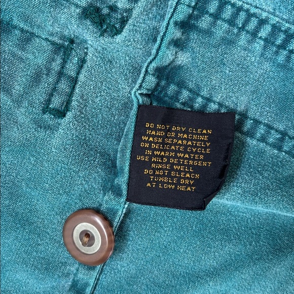 Vintage Eddie Bauer Barn Chore Jacket Double Pocket Green Corduroy Mens Medium - Picture 7 of 12